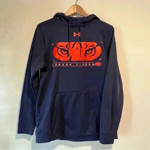 Auburn Tigers Hoodie Mens Medium Blue Pullover Under Armour Football